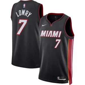 Fantastico Cool Meraviglioso Kyle Lowry Miami Heat Nike Unisex Swingman Jersey Icon Edition Black per i Fan Veri