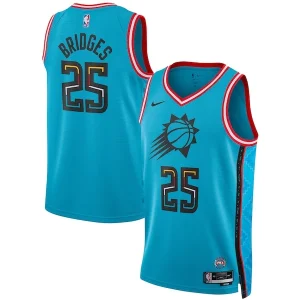 Versatile Prestigioso Mikal Bridges Phoenix Suns Nike Unisex 2022/23 Swingman Jersey City Edition Turquoise per i Fan Veri