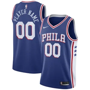 Resistente Versatile Philadelphia 76ers Nike 2020/21 Swingman Custom Jersey Icon Edition Royal per i Fan Veri