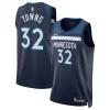 Bellissimo Elegante Raffinato Karl Anthony Towns Minnesota Timberwolves Nike Unisex Swingman Jersey Icon Edition Navy per i Fan Veri