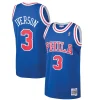 Ottimo Allen Iverson Philadelphia 76ers 1996/97 Hardwood Classics Swingman Jersey Royal per i Fan Veri