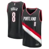 Trendy Deni Avdija Portland Trail Blazers Fast Break Replica Player Jersey Icon Edition Black per i Fan Veri