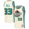 Fantastico Fascinante Grant Hill Detroit Pistons Chainstitch Swingman Jersey Cream per i Fan Veri