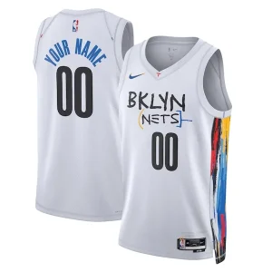 Lussuoso Brooklyn Nets Nike Unisex 2022/23 Swingman Custom Jersey City Edition White per i Fan Veri