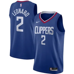 Ottimo Kawhi Leonard LA Clippers Nike Swingman Jersey Royal Icon Edition per i Fan Veri
