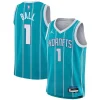 Incantevole Stupendo LaMelo Ball Charlotte Hornets Nike Youth Swingman Jersey Icon Edition Teal per i Fan Veri