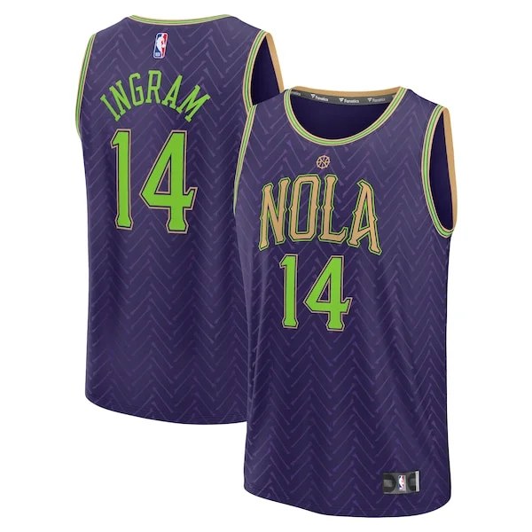 Attraente Accattivante Trendy Brandon Ingram New Orleans Pelicans 2024/25 Fast Break Player Jersey City Edition Purple per i Fan Veri