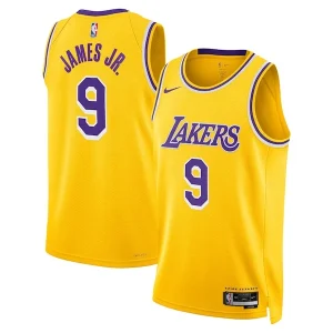 Magnifico Attraente Elegante Bronny James Los Angeles Lakers Nike Unisex 2024 Offseason Addition Nike Swingman Jersey Gold per i Fan Veri