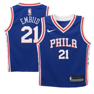 Trendy Lussuoso Joel Embiid Philadelphia 76ers Nike Toddler Swingman Player Jersey Icon Edition Royal per i Fan Veri