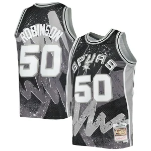 Classico Magnifico David Robinson San Antonio Spurs Hardwood Classics 1998/99 Hyper Hoops Swingman Jersey Black per i Fan Veri