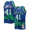 Eccezionale Duraturo Dirk Nowitzki Dallas Mavericks Hardwood Classics 1998/99 Hyper Hoops Swingman Jersey Blue per i Fan Veri