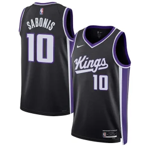 Trendy Domantas Sabonis Sacramento Kings Nike Unisex Swingman Jersey Association Edition Black per i Fan Veri