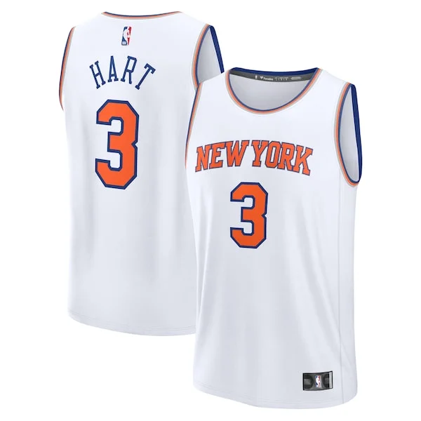 Classico Robusto Ottimo Josh Hart New York Knicks Fast Break Replica Player Jersey Association Edition White per i Fan Veri