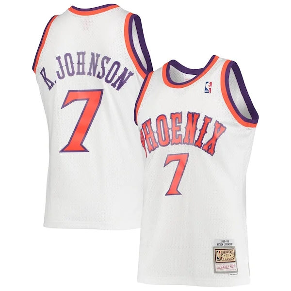 Comodo Fantastico Kevin Johnson Phoenix Suns 1988/89 Hardwood Classics Swingman Jersey White per i Fan Veri