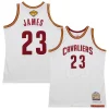 Gorgeous Accattivante Moderno LeBron James Cleveland Cavaliers 2015/16 Hardwood Classics Authentic Jersey White per i Fan Veri