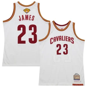 Gorgeous Accattivante Moderno LeBron James Cleveland Cavaliers 2015/16 Hardwood Classics Authentic Jersey White per i Fan Veri