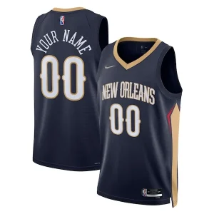 Bellissimo Ottimo New Orleans Pelicans Nike 2021/22 Diamond Swingman Custom Jersey Icon Edition Navy  per i Fan Veri