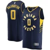 Incantevole Tyrese Haliburton Indiana Pacers Fast Break Replica Jersey Icon Edition Navy per i Fan Veri