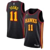 Magnifico Trae Young Atlanta Hawks Jordan Brand Unisex Swingman Jersey Statement Edition Black per i Fan Veri