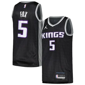 Stupendo Delizioso De'Aaron Fox Sacramento Kings Jordan Brand Swingman Player Jersey Statement Edition Black per i Fan Veri