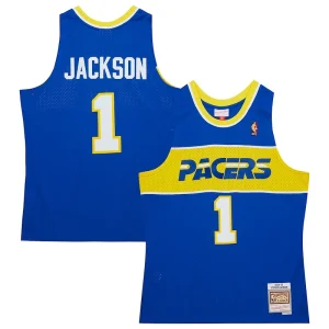 Lussuoso Duraturo Attraente Stephen Jackson Indiana Pacers Hardwood Classics Swingman Jersey Royal per i Fan Veri