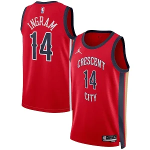 Delizioso Lussuoso Elegante Brandon Ingram New Orleans Pelicans Jordan Brand Unisex Swingman Jersey Statement Edition Red per i Fan Veri
