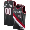 Magnifico Carino Splendido Portland Trail Blazers Nike Swingman Custom Jersey Black Icon Edition per i Fan Veri