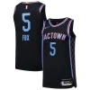 Magnifico Eccezionale De'Aaron Fox Sacramento Kings Nike Authentic Player Jersey City Edition Black per i Fan Veri