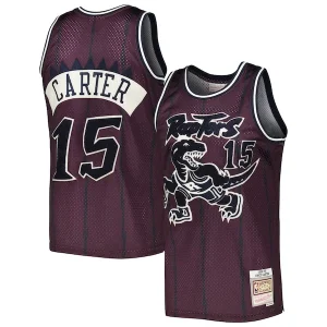 Bellissimo Vince Carter Toronto Raptors Hardwood Classics Off Court Swingman Jersey Purple per i Fan Veri