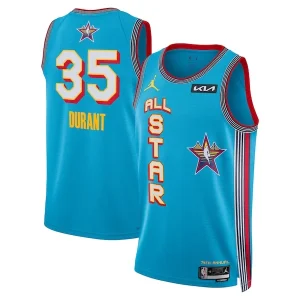 Versatile Kevin Durant Jordan Brand Unisex 2025 NBA All Star Game Swingman Player Jersey Light Blue per i Fan Veri