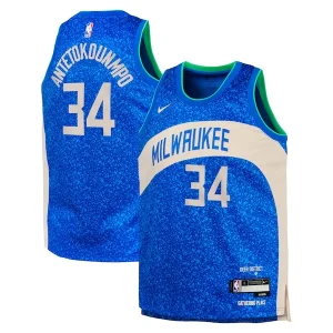 Magnifico Ottimo Trendy Giannis Antetokounmpo Milwaukee Bucks Nike Youth Swingman Replica Jersey City Edition Royal per i Fan Veri