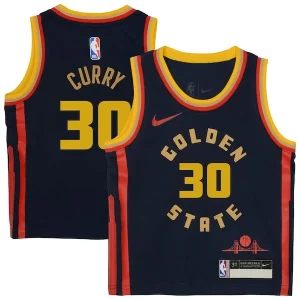 Comodo Gorgeous Cool Stephen Curry Golden State Warriors Nike Preschool 2024/25 Swingman Player Jersey City Edition Navy per i Fan Veri