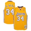 Classico Shaquille O'Neal Los Angeles Lakers Youth 1999/00 Hardwood Classics Swingman Jersey Gold per i Fan Veri
