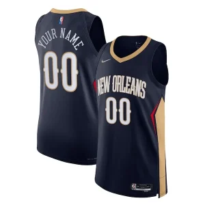 Eccezionale New Orleans Pelicans Nike 2021/22 Diamond Authentic Custom Jersey Icon Edition Navy per i Fan Veri