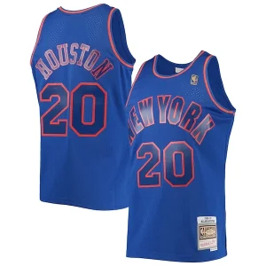Resistente Meraviglioso Allan Houston New York Knicks 1996/97 Throwback Dark Swingman Jersey Blue per i Fan Veri
