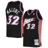 Eccezionale Bellissimo Prestigioso Karl Malone Utah Jazz 2001/02 Hardwood Classics Swingman Jersey Black per i Fan Veri