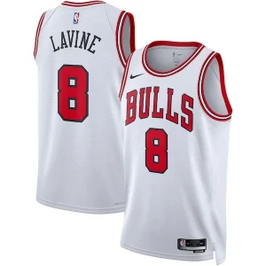 Sofisticato Prestigioso Incantevole Zach LaVine Chicago Bulls Nike Unisex Swingman Jersey Association Edition White/Red per i Fan Veri