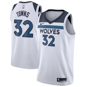 Gorgeous Karl Anthony Towns Minnesota Timberwolves Nike Swingman Jersey White Association Edition per i Fan Veri
