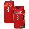 Carino Prestigioso Delizioso CJ McCollum New Orleans Pelicans Jordan Brand Unisex Swingman Jersey Statement Edition Red per i Fan Veri