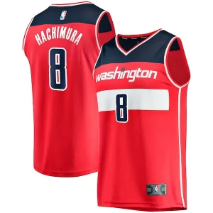 Robusto Pratico Rui Hachimura Washington Wizards Replica Fast Break Jersey Red Icon Edition per i Fan Veri