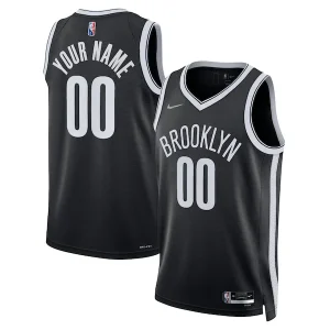 Ottimo Magnifico Brooklyn Nets Nike 2021/22 Diamond Swingman Custom Jersey Icon Edition Black per i Fan Veri