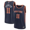 Attraente Jalen Brunson New York Knicks Youth Fast Break Replica Player Jersey Statement Edition Navy per i Fan Veri