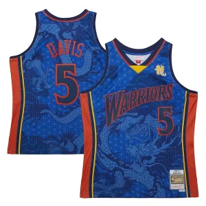 Lussuoso Baron Davis Golden State Warriors 2006/07 Hardwood Classics Asian Heritage 6.0 Swingman Throwback Player Jersey Royal per i Fan Veri