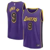 Trendy Versatile Gorgeous Bronny James Los Angeles Lakers Fast Break Replica Player Jersey Statement Edition Purple per i Fan Veri