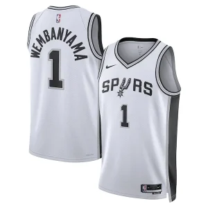 Carino Victor Wembanyama San Antonio Spurs Nike Unisex Swingman Jersey Association Edition White per i Fan Veri