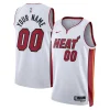 Comodo Miami Heat Nike Unisex Swingman Custom Jersey White Association Edition per i Fan Veri