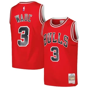 Pratico Trendy Attraente Dwyane Wade Chicago Bulls 2016/17 Hardwood Classics Swingman Jersey Red per i Fan Veri