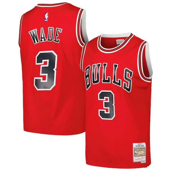 Pratico Trendy Attraente Dwyane Wade Chicago Bulls 2016/17 Hardwood Classics Swingman Jersey Red per i Fan Veri