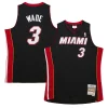Delizioso Dwyane Wade Miami Heat Hardwood Classics Swingman Jersey Black per i Fan Veri