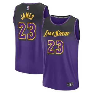 Sofisticato LeBron James Los Angeles Lakers Youth 2024/25 Fast Break Player Jersey City Edition Purple per i Fan Veri